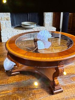 Great Deal !!Hard wood with Glass center table