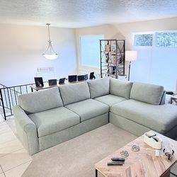 Jonathan Louis Sectional Sofa-Sage Green