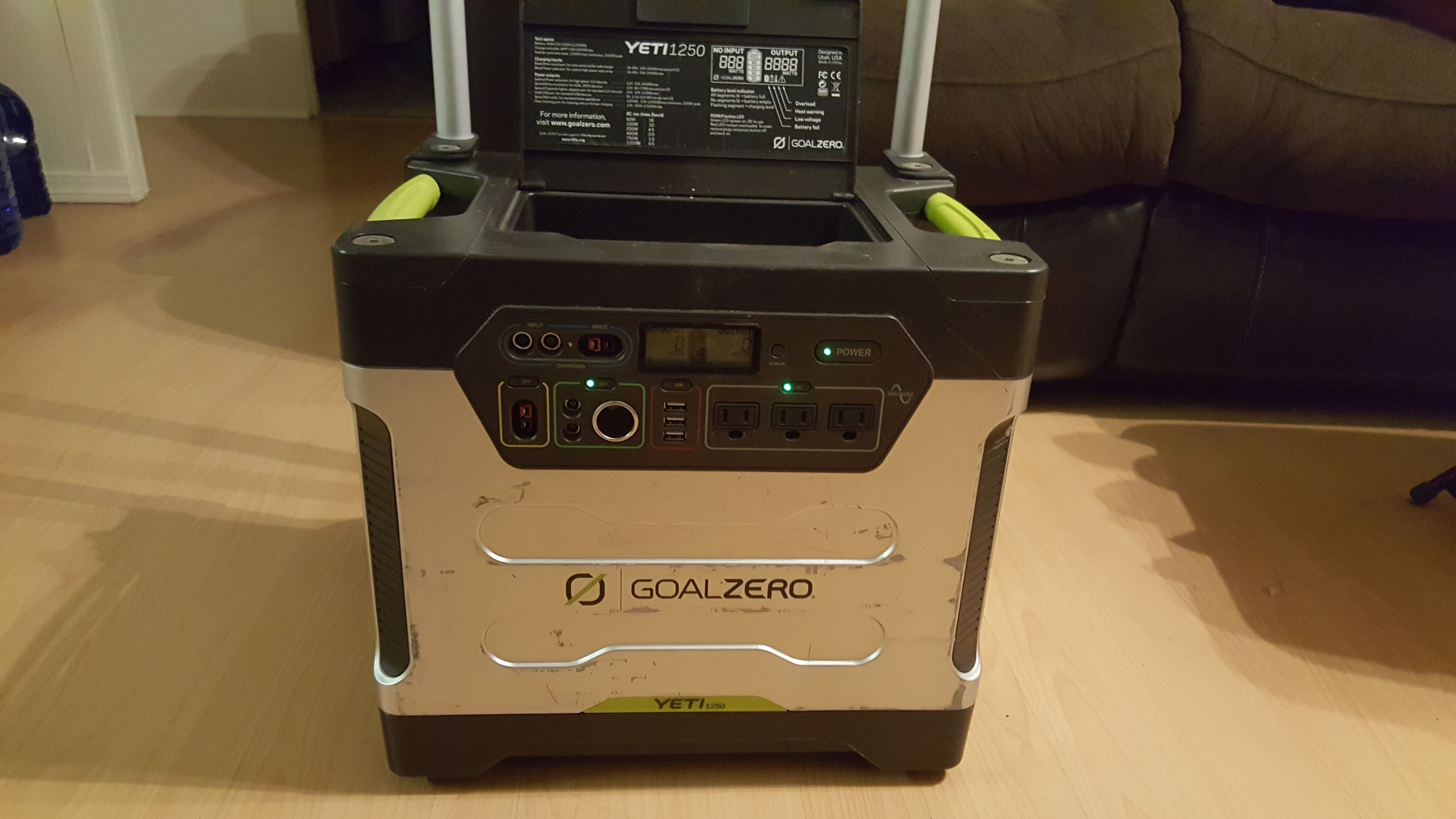 Goal Zero Yeti 1250 solar generator