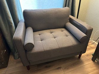 Grey MCM Chair with Cushions