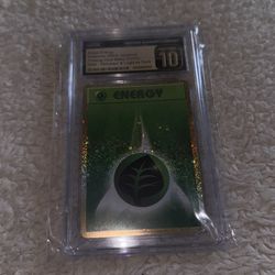 CGC Slab Grass Energy Japanese Holo Pokémon