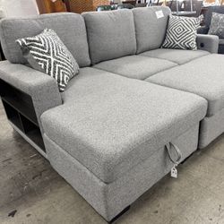 BRAND NEW Sleeper Sofa Bed with Storage, Shelves, Cup Holder, USB USBC Port 