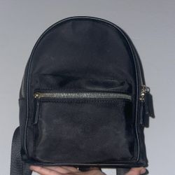 Mini black backpack