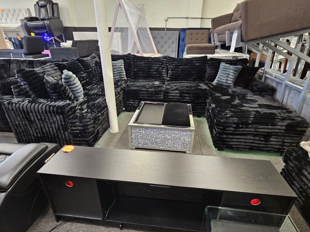 Brand New Sectional Corduroy Fabric XL W/ LED LIGHT $1999 Sofas & Couches