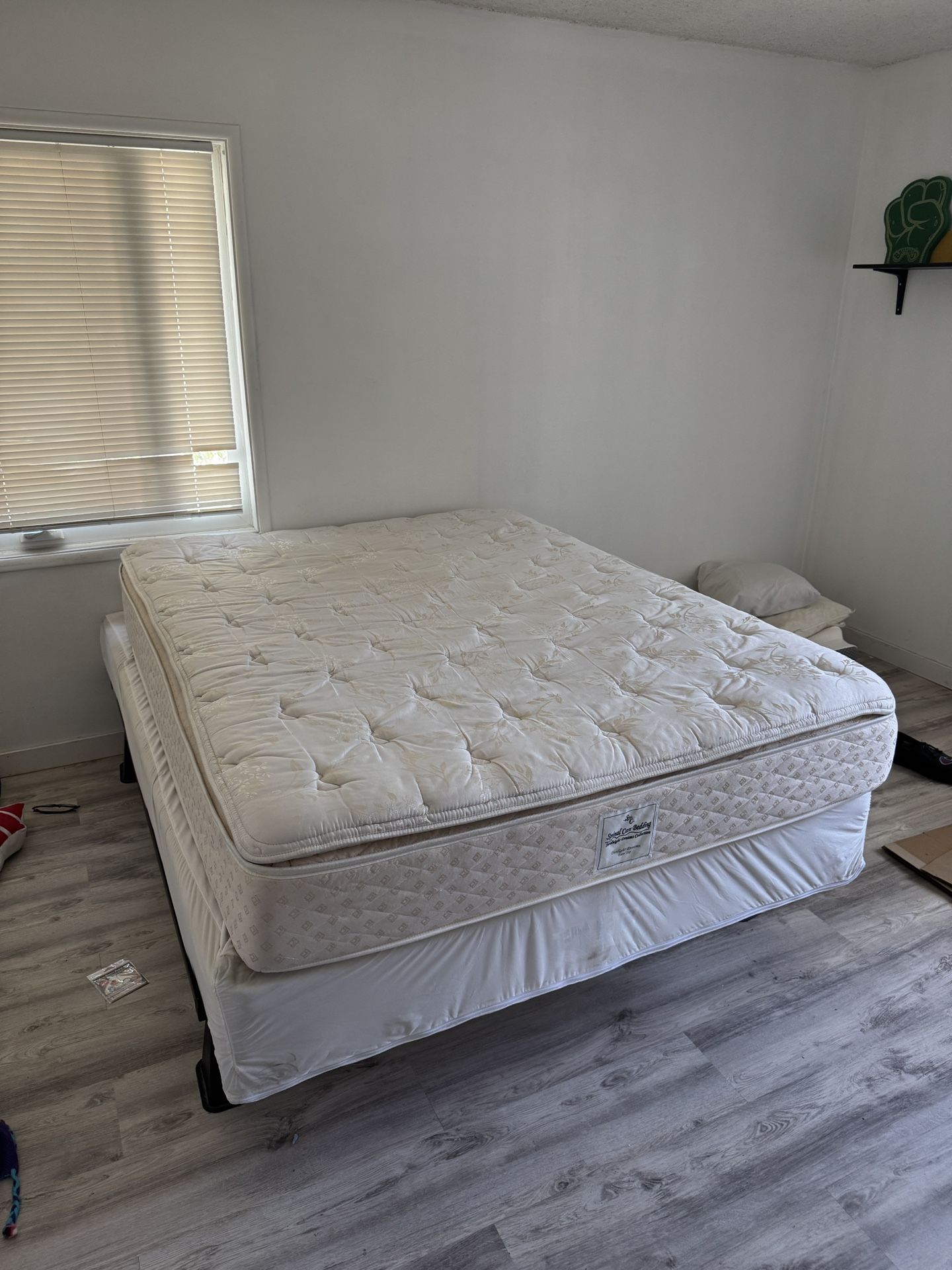 Queen Mattress, Boxspring and Bed Frame