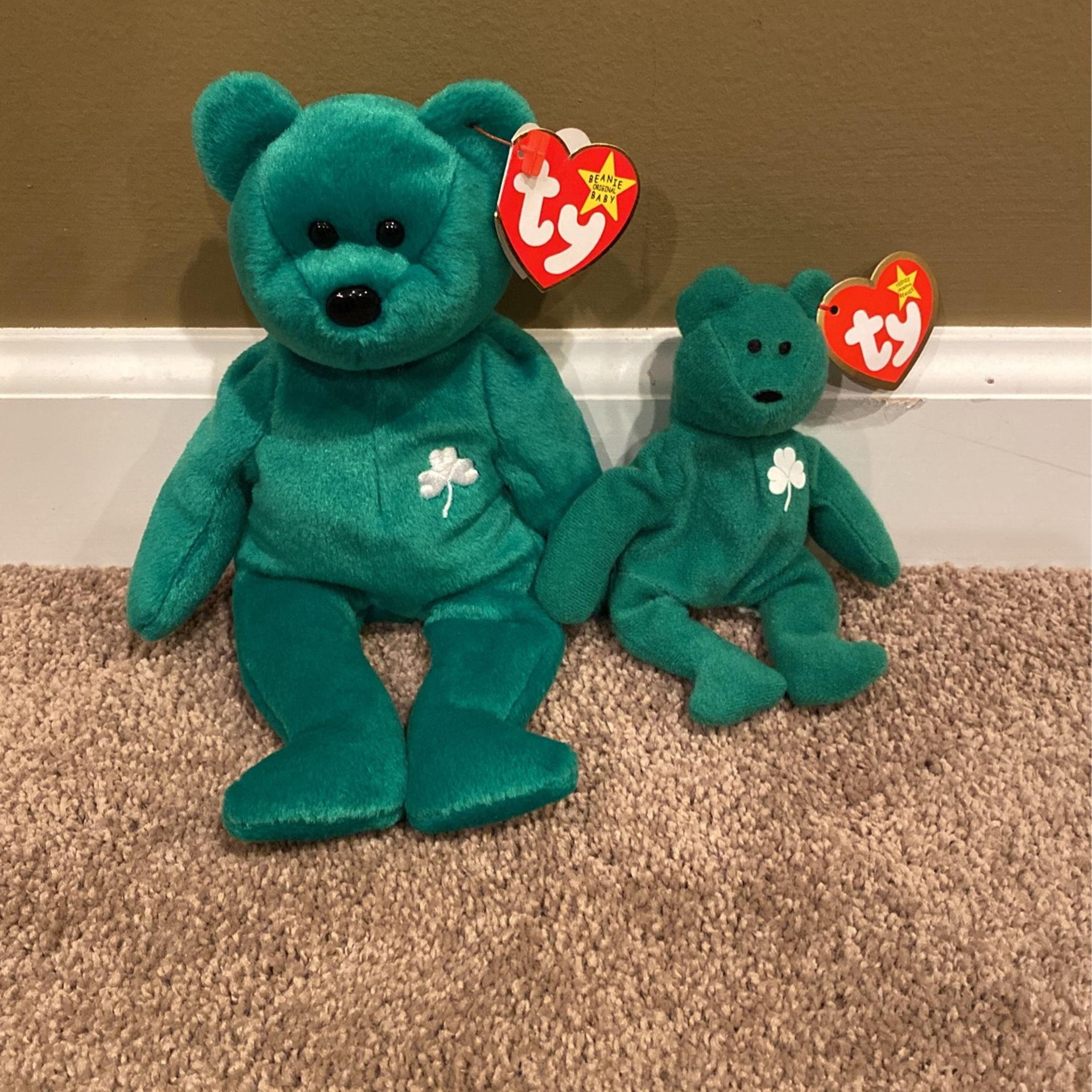 Rare!!!!  Erin The Beanie Baby And Teenie Beanie