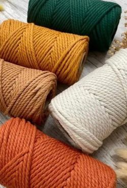 Macrame and rattail cord