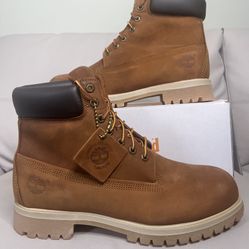 Timberland Premium 6 Inch Waterproof Boots Rust Nubuck Men’s Size 12 NEW