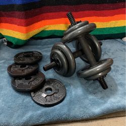 Adjustable Dumbbells w/ Extra 10 Lbs