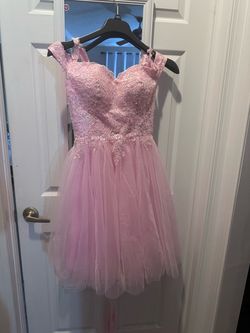 Pink Lace  Homecoming Dress