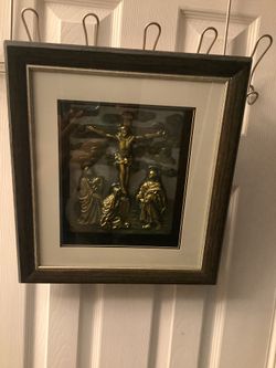 Crucifix Beautiful Religious Wooden Frame Wall Hanging Decor 