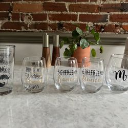 Wedding Glassware - Bride & Groom