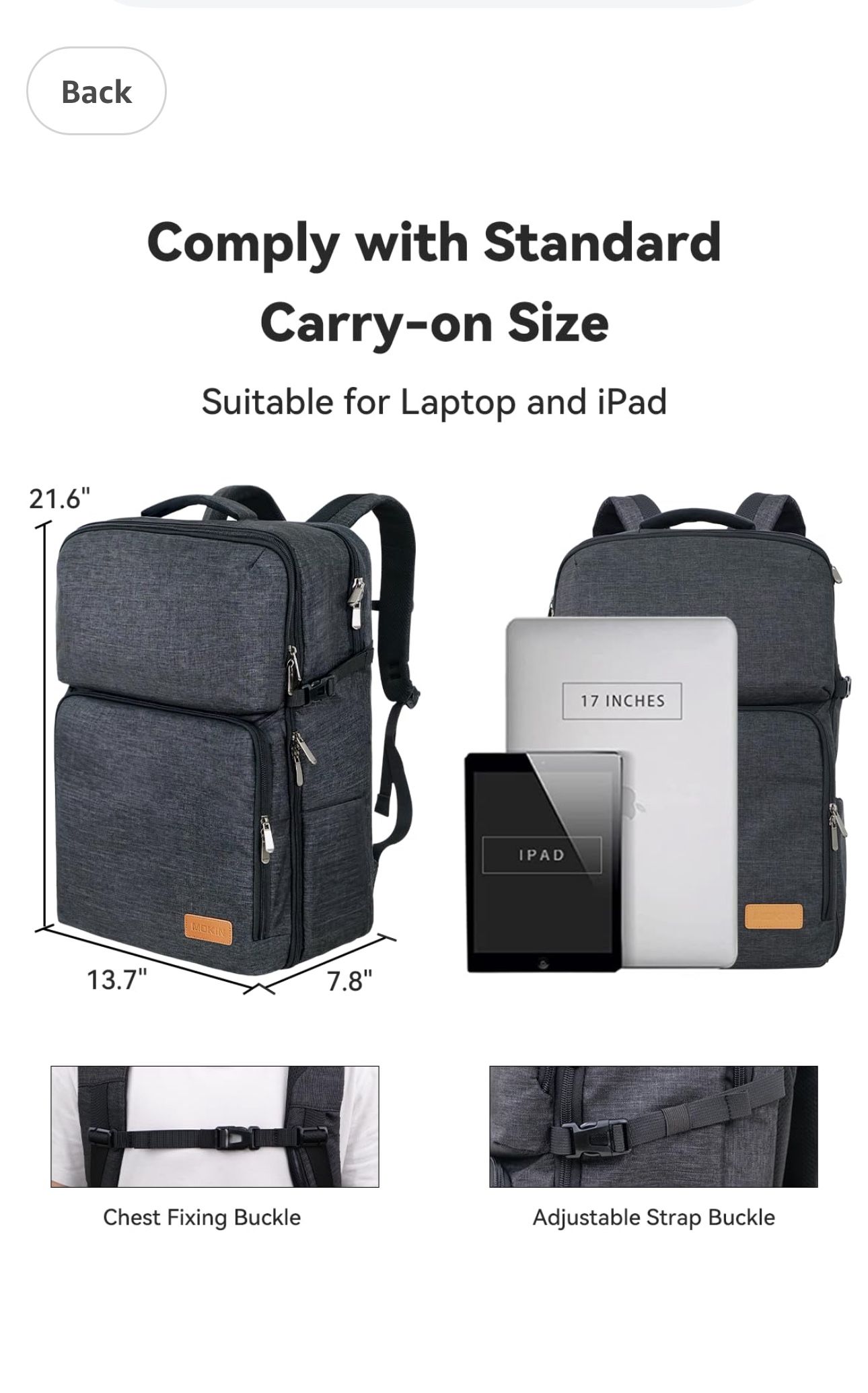 Upgraded Version Business Backpack, Anti Theft Carry on Backpack, Extra Large 17.3 inch Travel Laptop Backpack, Water Resistant
