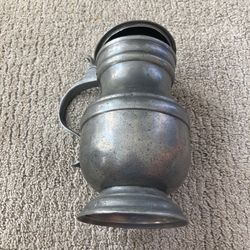 Pewter Tankard With Lid-Antique 