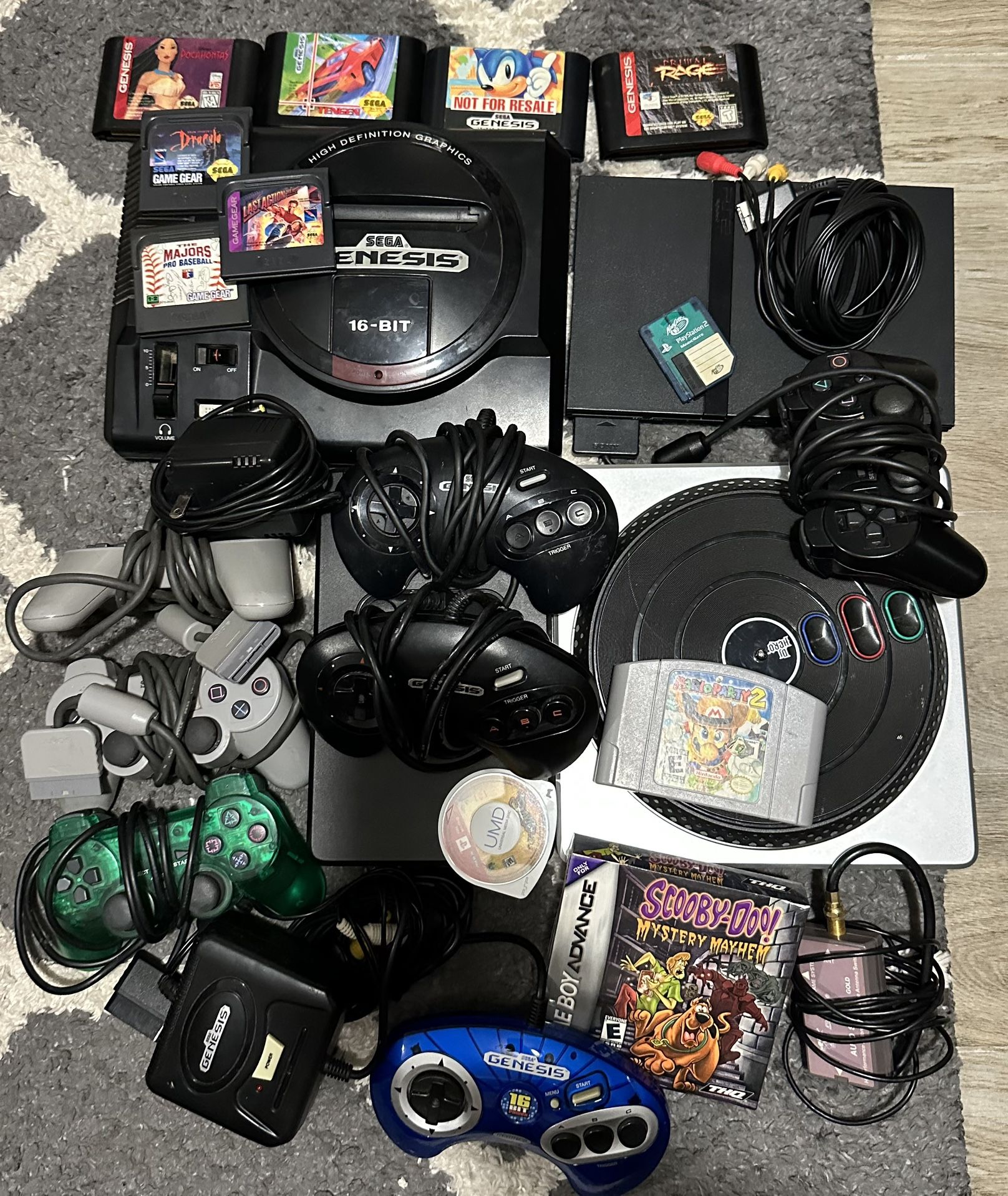 Sega Genesis PlayStation 2 Video Game Lot