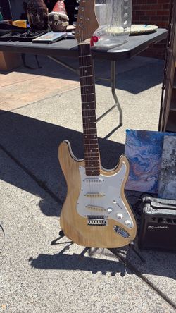 guitar fender components inside body is built from old wood