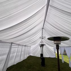 All White Draping /20x30 Canopy 