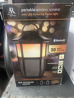 Acoustic Research Portable Bluetooth Speaker with LED Flame Light