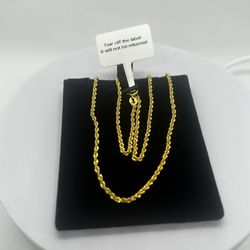 18k Gold Chain Rope 18””