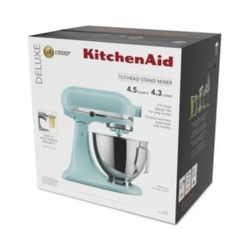 KITCHENAID Deluxe 4.5 Quart Tilt-Head Stand Mixer (Model: KSM97MI - Color: Mineral Water Blue)