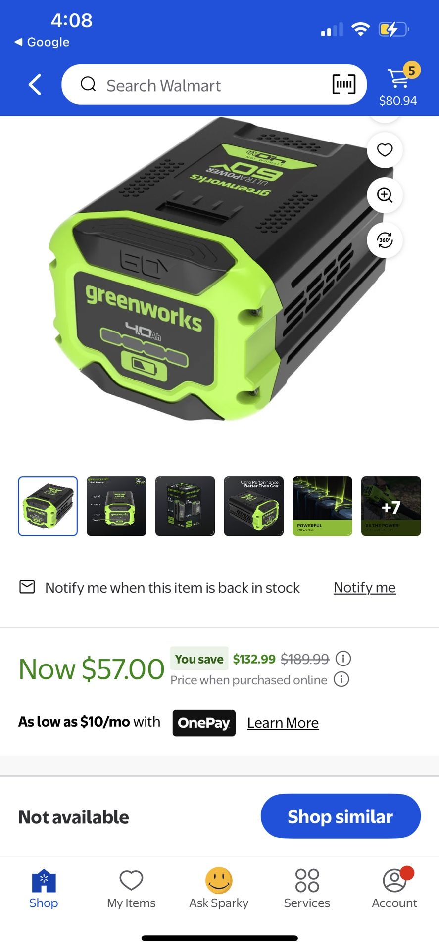 Green works Battery’s  And Charger 