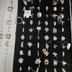 Silver Rings Earrings 