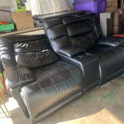 Black Leather Couches