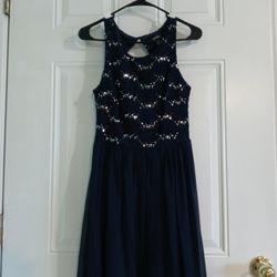 Speechless Navy Blue Party Dress, Size M 9