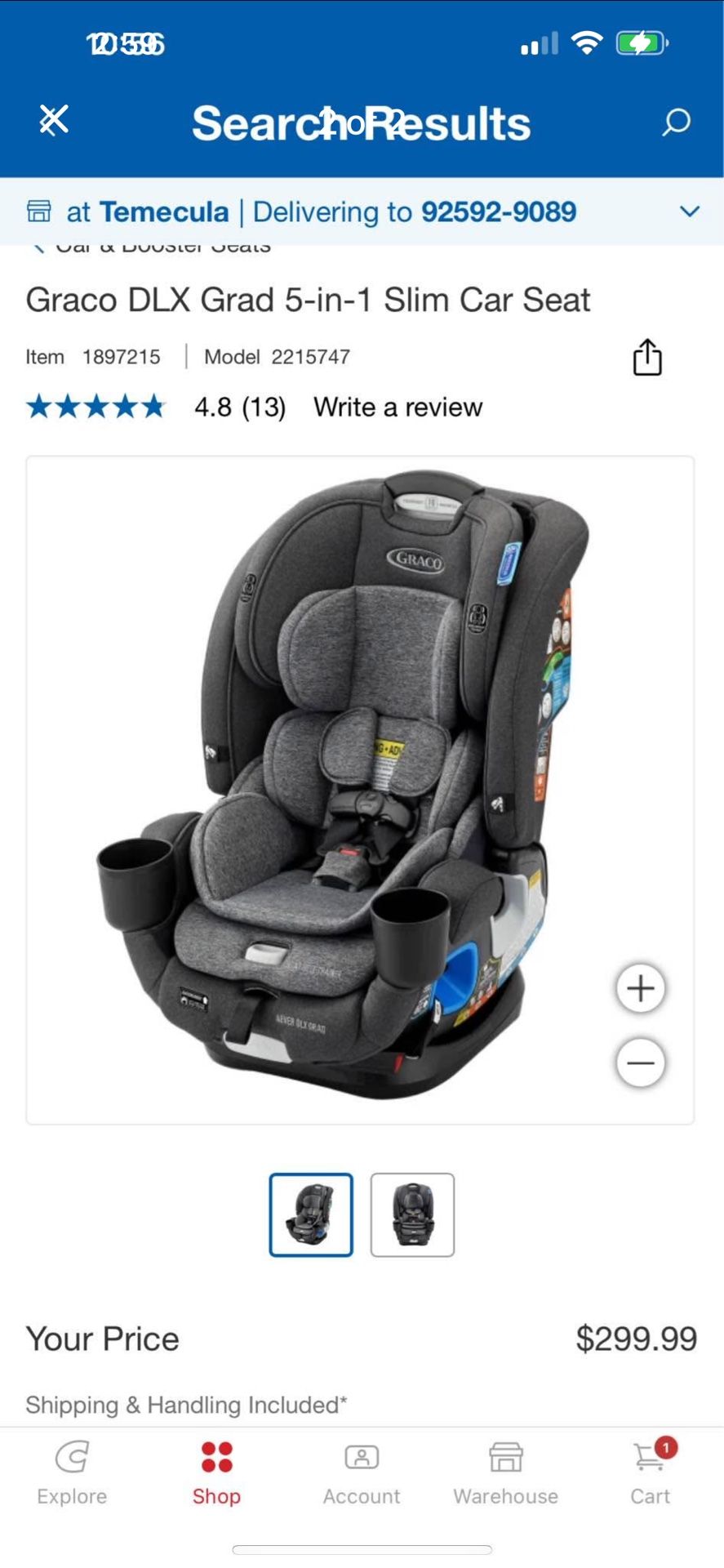 Graco DLX Grad 5-in-1 Slim Car Seat