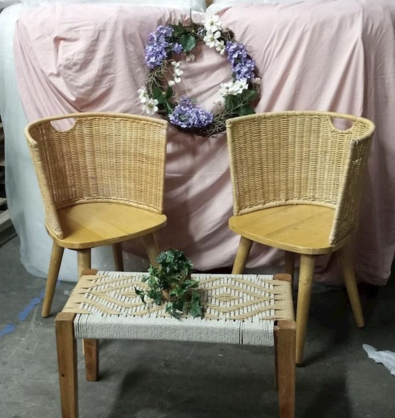 Wicker Chairs And Table