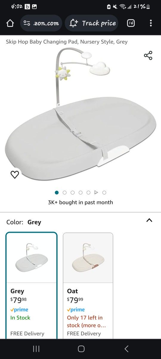 Skip Hop Wipeable Changing Table 