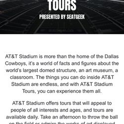 Tickets For Stadium tour