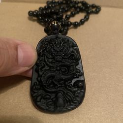 Black Stone Pendant ( Dragon)