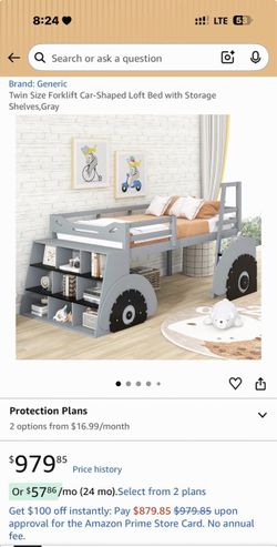 Fork life car loft bed with storage