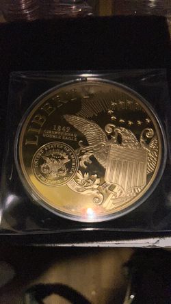 4 inch gold plated commemorative