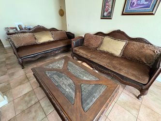 Couch set with matching coffee table
