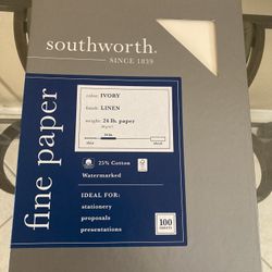 Southworth Ivory Linen 24lb Fine Paper - 100 Sheets