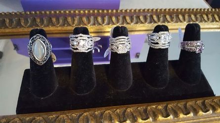 Gorgeous three piece wedding sets...great for that special day. Sizes 7, 9, 11