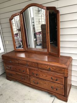 PRICE IS FIRM Blackhawk Furniture 7 Drawer Dresser with Mirror
