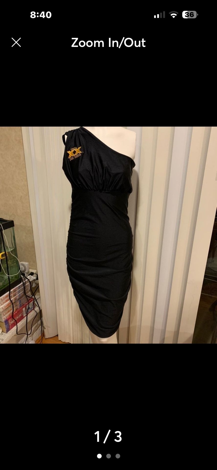 Black Dos Equis Dress prom cocktail-S