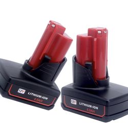 2 Pack 6.0Ah M-12 Lithium-ion Replacement Battery Compatible with Mil-Waukee M-12 12V Battery 48-11-2460