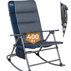 Timber Ridge Oversized Folding Rocking Camping Cha Description Timber Ridge Oversized Folding Rocking Camping Chair, Padded Outdoor Rocker 