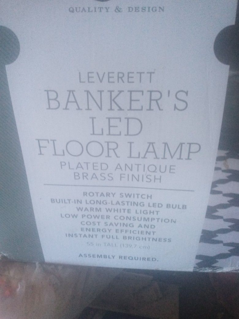 LED  LEVERETT BANKERS FLOOR LAMP