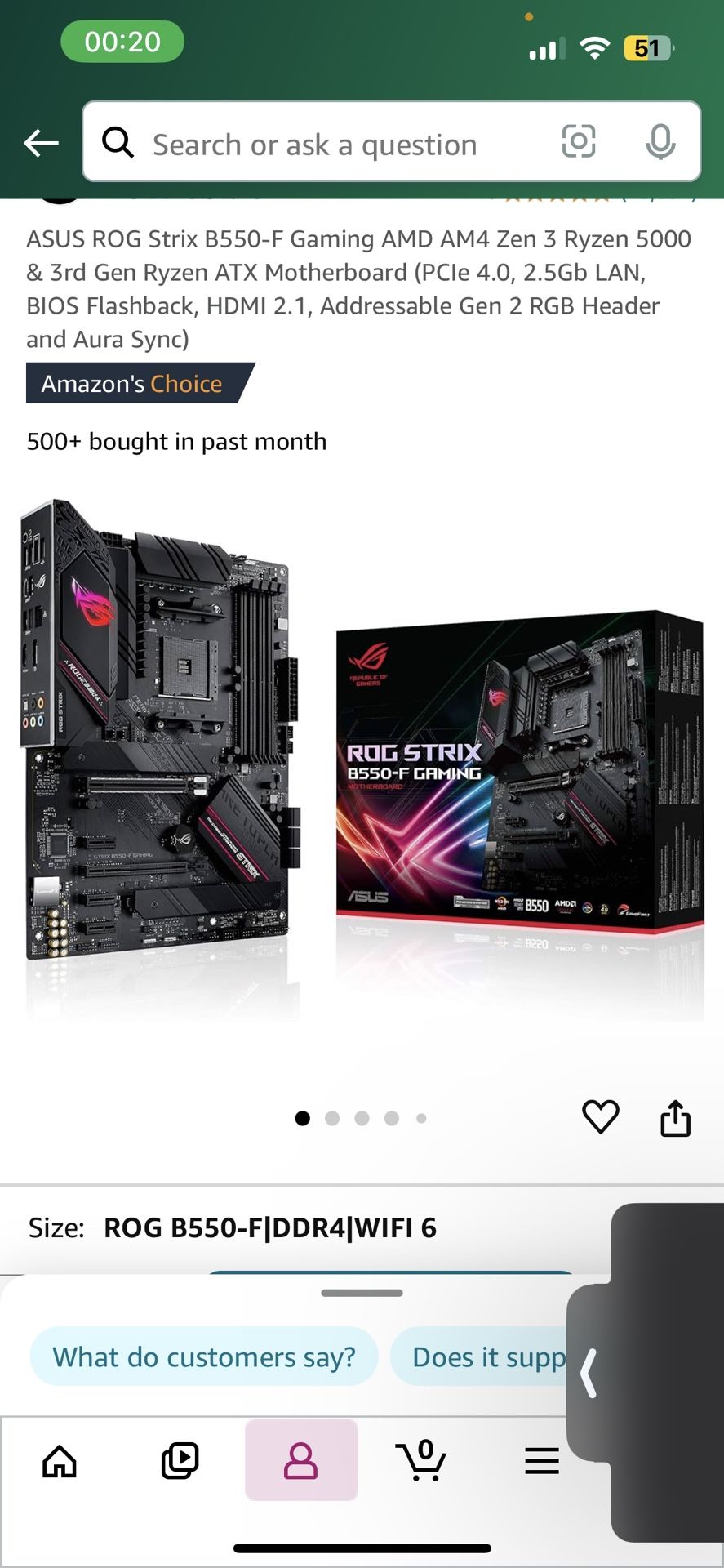 ASUS ROG Strix B550-F Gaming Motherboard