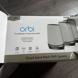 NETGEAR Orbi RBKE963 Quad-Band AXE11000 Wi-Fi 6E Mesh System - White