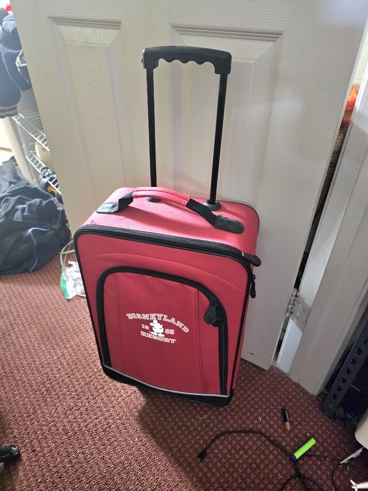 Disneyland 1955 Resort Carry On Suitcase Luggage Rolling Carry _on In Good Condition
