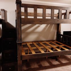 Full Size Bunk Beds 2 Mattresses Included 