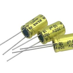 10Pcs 10uf 100V Non-Polarized Electrolytic Capacitor - 10x17mm(0.39x0.67in) NP Capacitor for Audio Tweeter Frequency Divider