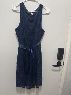 Navy Blue Plus Size Dress -2XL