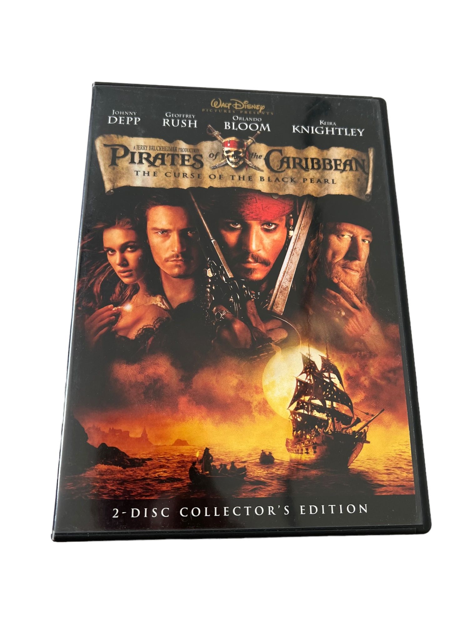 Pirates of the Caribbean: The Curse of the Black Pearl (DVD, 2003)  This Pirates of the Caribbean DVD was released in 2003 and features Johnny Depp, O